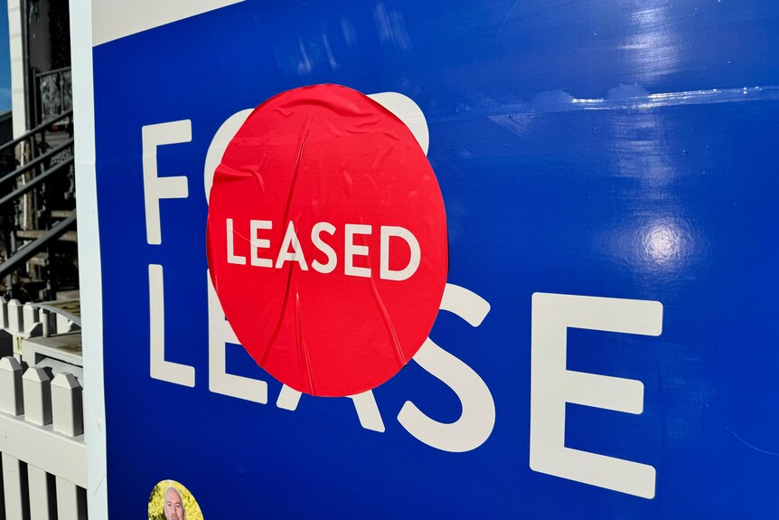 for lease sign with leased sticker 