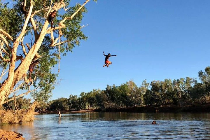 Doomadgee kid jumping