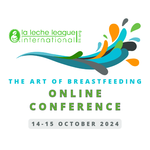 Text reads 'The Art of Breastfeeding' Online Conference, 14-15 October 2024'