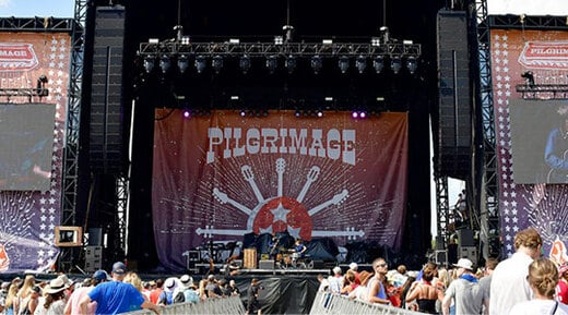  Cary Ann Hearst and Michael Trent of Shovels & Rope perform during the Pilgrimage Music & Cultural Festival