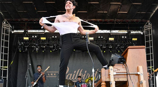 Adam Weiner of Low Cut Connie performs during 2019 Railbird Festival