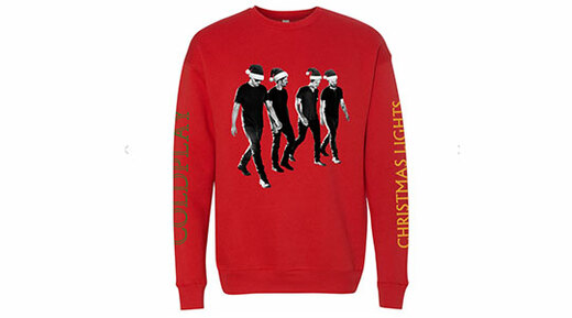 Coldplay Christmas Lights Red Sweatshirt