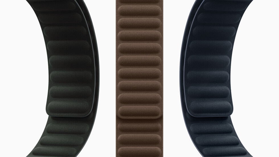 Apple&#039;s new FineWoven bands. The picture shows the FineWoven band with the Magnetic Link - Apple Watch Series 9 release date, price, specs, and must-know features