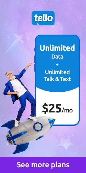 Get unlimited 5G at Tello for $25/month!