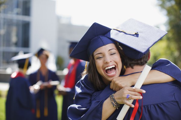 graduate graduation college student happy celebrate hug love support