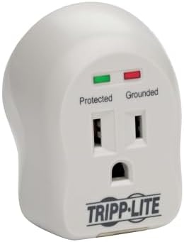 Tripp Lite 1 Outlet Portable Surge Protector Power Strip, Direct Plug In, $5,000 Insurance (SPIKECUBE)