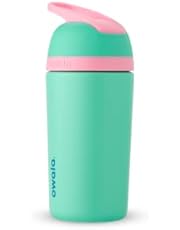 Owala Kids Flip Insulation Stainless Steel Water Bottle with Straw, Locking Lid Water Bottle, Kids Water Bottle, Great for Travel, 14 Oz, Teal and Pink