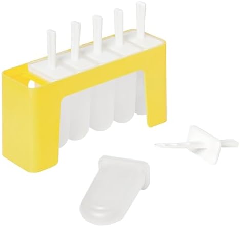 Tovolo Silicone Classic Popsicle Molds with Tray (Sun Ray) - Ice Pop Molds with 6 Cavities for Homemade Flavored Ice Pops & Frozen Snacks - Popsicle Maker with Drip-Guards, Dishwasher Safe & BPA-Free