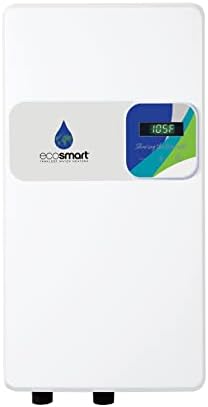 EcoSmart ECOS 18 Tankless Electric Water Heater, 18 Kw at 240 Volts, 75 Amps with Patented Self Modulating Technology