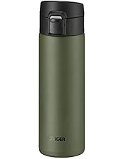 TIGER MKA-K048GK Water Bottle, 16.9 fl oz (480 ml), Mug Bottle, One-Touch, Lightweight, Stainless Steel Bottle, Vacuum Insulated, Hot and Cold Retention, Green