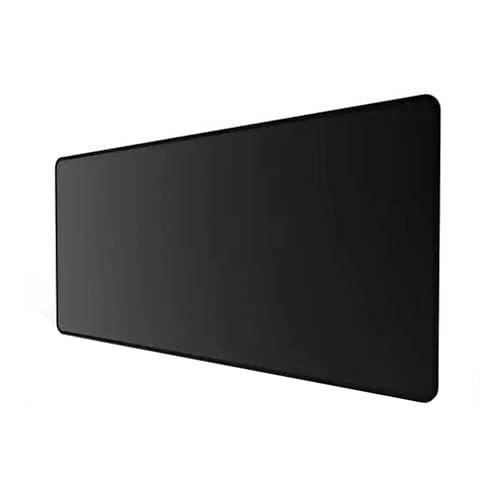 Mouse Pad Gamer 70cm x 35 cm x 0,3mm Preto Liso Sem Desenhos Com Superfície Speed | Borda Em Costura Reforçada | Base de Borr