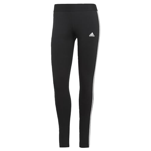 adidas Damen 3 Stripes Leggings, Black/White, XXS Short