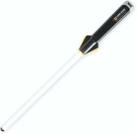 Work Sharp Kitchen Ceramic Honing Rod - Angle Guided - For Chef, Santoku, Paring, & Serrated Knives Black