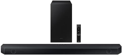 Soundbar Samsung HW-Q600C, com 3.1.2 canais, Bluetooth, Subwoofer sem fio, Dolby Atmos e Acoustic Beam.