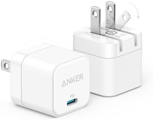 USB C Charger, Anker 2-Pack Fast Charger with Foldable Plug, PowerPort III 20W Cube Charger for iPhone 15/15 Plus/15 Pro/15 Pro Max/14, Galaxy, Pixel 4/3, iPad/iPad Mini, and More(Cable not Included)