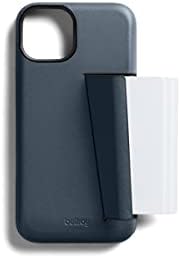 Bellroy Phone Case for iPhone 13 with Card Holder (Leather iPhone Cover, Soft Microfiber Lining) - Basalt