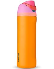 Owala FreeSip Insulated Stainless Steel Water Bottle with Straw for Sports and Travel, BPA-Free, 24-oz, Orchid/Orange (Tropical)