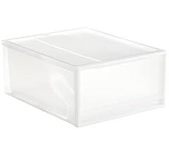 Muji Polypropylene Wide Storage Box, Medium,Translucent