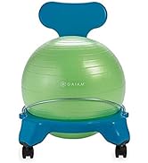 Gaiam Kids Balance Ball Chair - Classic Children's Stability Ball Chair, Alternative School Class...