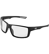 Bullhead Safety Eyewear BH2661AF Sawfish, Matte Black Frame/Temple, Clear Anti-Fog Lens, Gray Tpr...