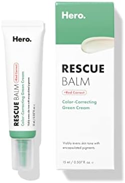 Hero Cosmetics Rescue Balm & Red Correct Post-Blemish Recovery Cream - Nourishing, Calming, Dermatologist Tested, Vegan (0.5 fl oz)