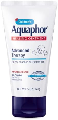 Aquaphor Children's Healing Ointment, Advanced Therapy Skin Protectant, Dry Skin Body Moisturizer, Multi-Purpose Healing Ointment for Kids, For Dry, Cracked Skin & Minor Cuts & Burns, 5 Oz Tube