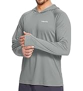 BALEAF Men's Sun Protection Hoodie Shirt UPF 50+ Long Sleeve UV SPF T-Shirts Rash Guard Fishing S...