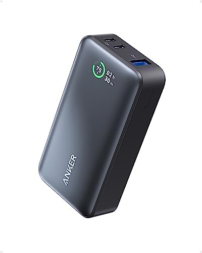 Anker Power Bank, Power IQ 3.0 Portable Charger with PD 30W Max Output (PowerCore 30W), 10,000mAh Battery Pack for iPhone 15/15 Plus/15 Pro/15 Pro Max, MacBook, Dell, Microsoft Surface, and More