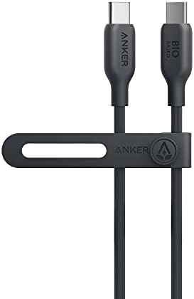 Anker USB C to USB C Cable (240W 3ft), USB 2.0 Bio-Based Charging Cable for iPhone 15/15Pro/15Plus/15ProMax,MacBook Pro 2020, iPad Pro 2020, iPad Air 4, Samsung Galaxy S23 (Phantom Black)