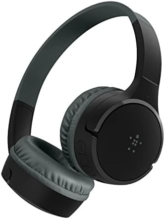 Belkin SoundForm Mini - Wireless Bluetooth Headphones for Kids with 30H Battery Life, 85dB Safe Volume Limit, Built-in Microphone - Kids On-Ear Earphones for iPhone, iPad, Fire Tablet & More - Black