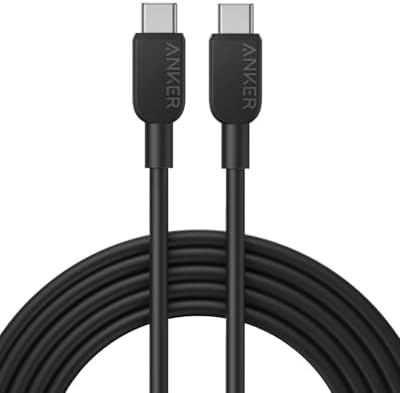 Anker Cable, 310 USB C to USB C Cable (10 ft), (60W/3A) USB C Charger Cable Fast Charge for Samsung Galaxy S23, iPad Pro 2021, iPad Mini 6, iPad Air 4, MacBook Pro 2020, Switch (USB 2.0)