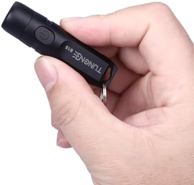 TUNENGE Rechargeable Keychain Flashlights, 650 High Lumens EDC Pocket Flashlights, Mini Flashlight Be Used for Camping Outdoors Emergency（Black）