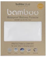 Bubba Blue Bamboo Mattress Bassinet Protector, White