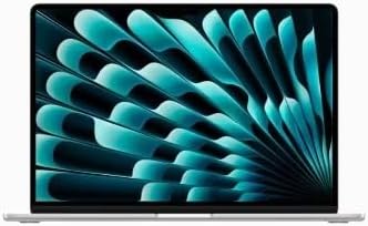 MacBook Air (2024) Apple com chip M3: tela Liquid Retina de 15,3 polegadas, 8GB GB de RAM, SSD de de 256 GB, teclado retroiluminado, câmera FaceTime HD de 1080p e Touch ID. (Prata)