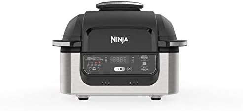 Ninja AG300C Foodi 4-in-1 Indoor Grill With 4-Quart (3.8L) Air Fryer, Roast, Bake, and Cyclonic Grilling Technology, (Canadian Version)