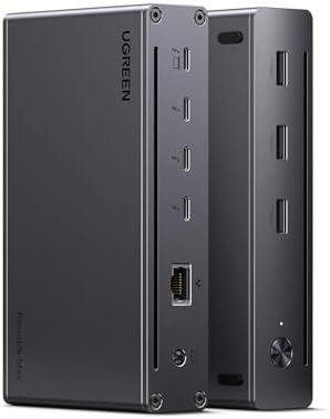 UGREEN Revodok Max 208 Thunderbolt 4 Dock, 8-in-1 40Gbps Thunderbolt 4 Hub with 3 x Thunderbolt 4 Dual 4K@60Hz or Single 8K Display, 85W Charging, Gigabit Ethernet, 3 x USB A 3.2 for MacBook Laptops