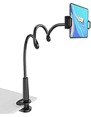 Tablet Stand Holder, Mount Holder Clip with Grip Flexible Long Arm Gooseneck Compatible with ipad iPhone/Nintendo Switch/Samsung Galaxy Tabs/Amazon Kindle Fire HD (12 in)