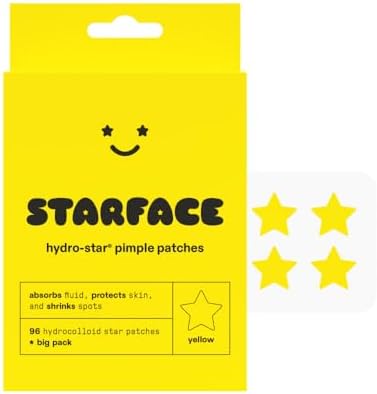 Starface Hydro-Stars BIG PACK, Hydrocolloid Pimple Patches, Absorb Fluid and Reduce Redness, Cute Star Shape, Cruelty-Free Skincare (96 Count)