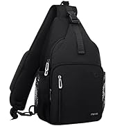 MOSISO Sling Backpack Bag, Crossbody Shoulder Bag Travel Hiking Daypack Chest Bag with Front Squa...