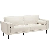 Signature Design by Ashley Caladeron Mid-Century Modern Chenille Sofa, Off-White