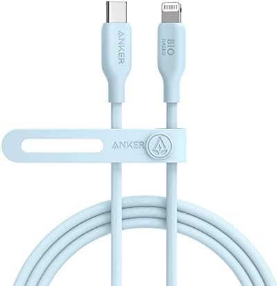Anker USB-C to Lightning Cable, 541 (Misty Blue, 6ft), MFi Certified, Bio-Based Fast Charging Cable for iPhone 14 14pro 14pro Max 13 13 Pro 12 11 X XS XR 8 Plus (Charger Not Included)