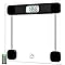 FITINDEX Bathroom Scale for Body Weight, Highly Accurate Digital Weighing Scale with Large LCD Display, Transparent and Slim Tempered Glass, 400 lbs, Black