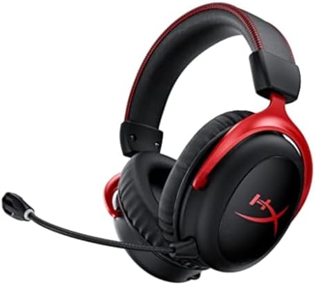 HyperX Cloud II Wireless -Gaming Headset for PC, PS5, PS4, Long Lasting Battery Up to 30 Hours, DTS® Headphone:X®Spatial Audio, Memory Foam, Detachable Noise Cancelling Microphone with Mic Monitoring