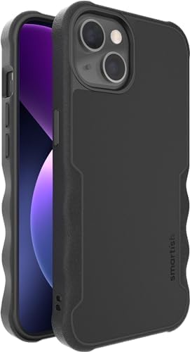 Smartish iPhone 13 Protective Magnetic Case - Gripzilla Compatible with MagSafe [Rugged + Tough] Heavy Duty Grip Armored Cover w/Drop Tested Protection for Apple iPhone 13 - Black Tie Affair