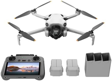 DJI Mini 4 Pro Fly More Combo Plus with DJI RC 2, Mini Drone with 4K HDR Video, 3 Intelligent Flight Battery Plus for up to 135 Mins Flight Time, Smart Return to Home, Drone with Camera for Beginners