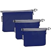 Bagail Ultralight Zipper Pouch Travel Packing Bags for Toiletries, Document, Electronics-Indigo