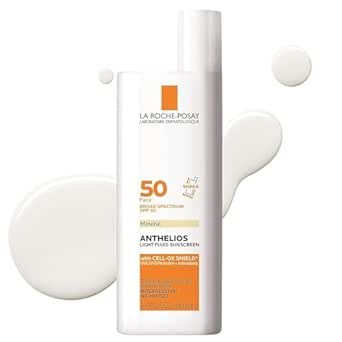 La Roche-Posay Anthelios Mineral Ultra-Light Face Sunscreen SPF 50, Zinc Oxide Sunscreen for Face, 100% Mineral Sunblock, Oil Free Sunscreen for Sensitive Skin, Daily Sun Protection