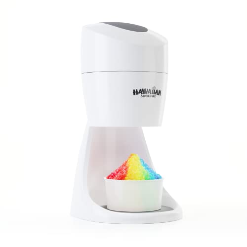 Hawaiian Shaved Ice S900A Snow Cone and Shaved Ice Machine with 2 Reusable Plastic Ice Mold Cups, Non-slip Mat, Instruction M