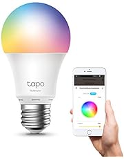 TP-Link Tapo Smart Wi-Fi Light Bulb, Multicolour, E27, 60W Equivalent, Preset, Schedule &amp; Timer, Sunrise and Sunset Modes, Voice &amp; Remote Control, Away Mode, No Hub Required (Tapo L530E)