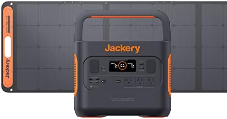 Jackery Solar Generator 2000 PRO 2160Wh Capacity with 1XSolar Panel SolarSaga 200W, 3x2200W AC Outlets, Fast Charging, Ideal for Home Backup, Emergency, RV Outdoor Camping